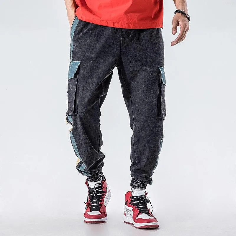 Retro Patchwork Cargo Pants