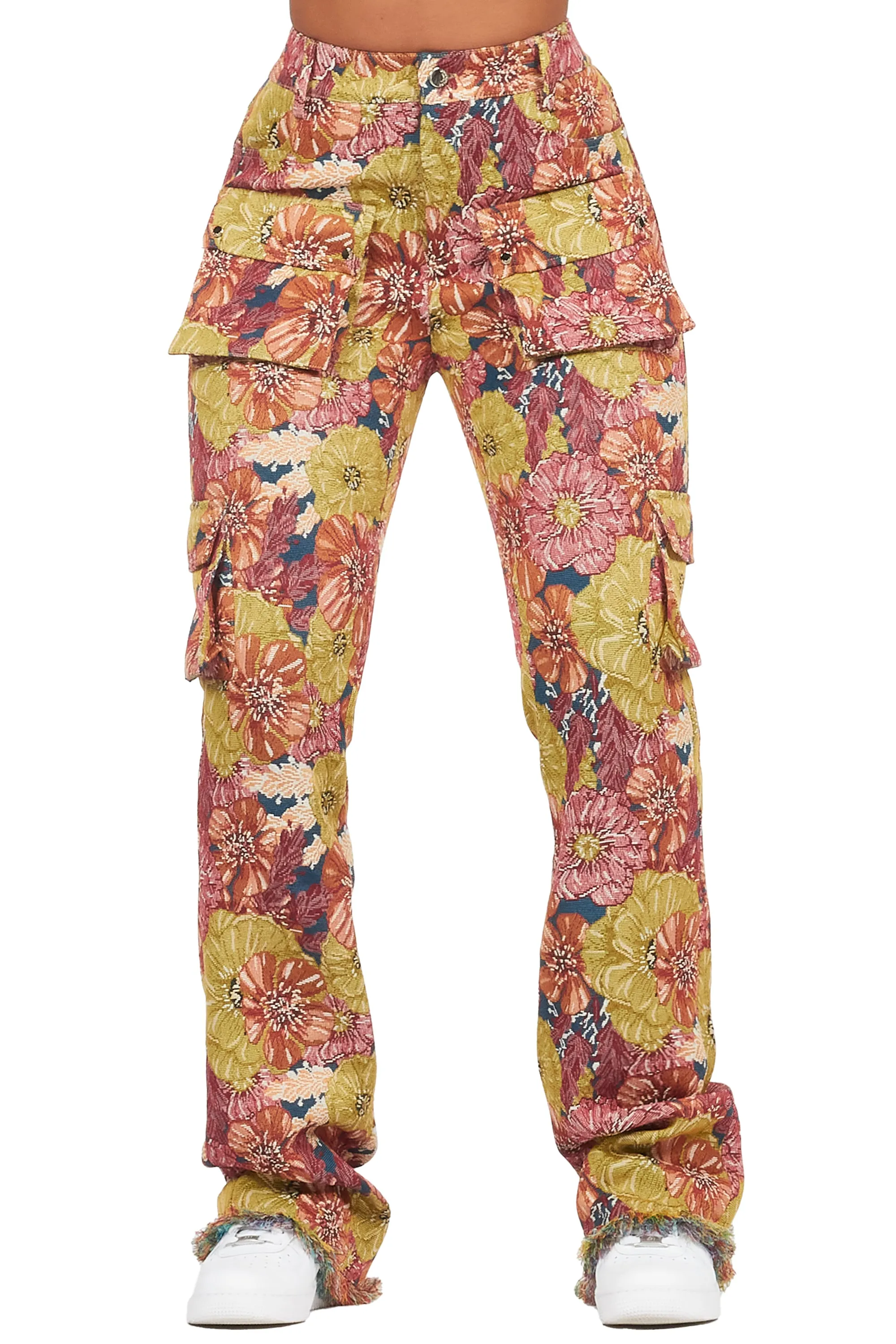 Sherita Navy Cargo Tapestry Pant