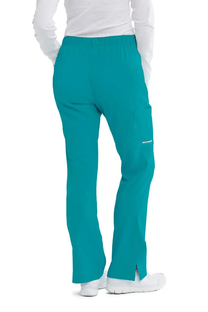 Skechers Women's Reliance Cargo Scrub Pants | Teal