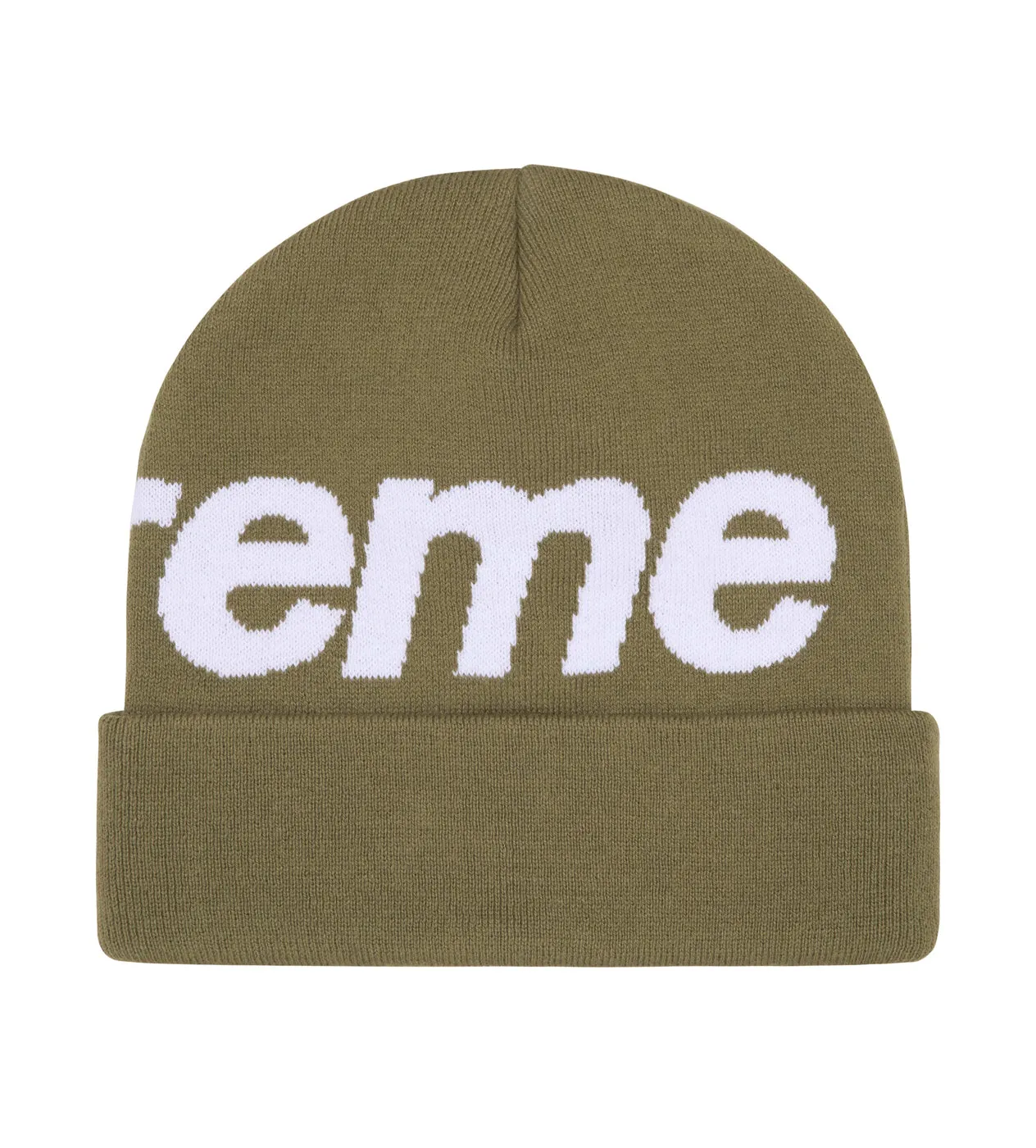 Supreme Big Logo Beanie Olive