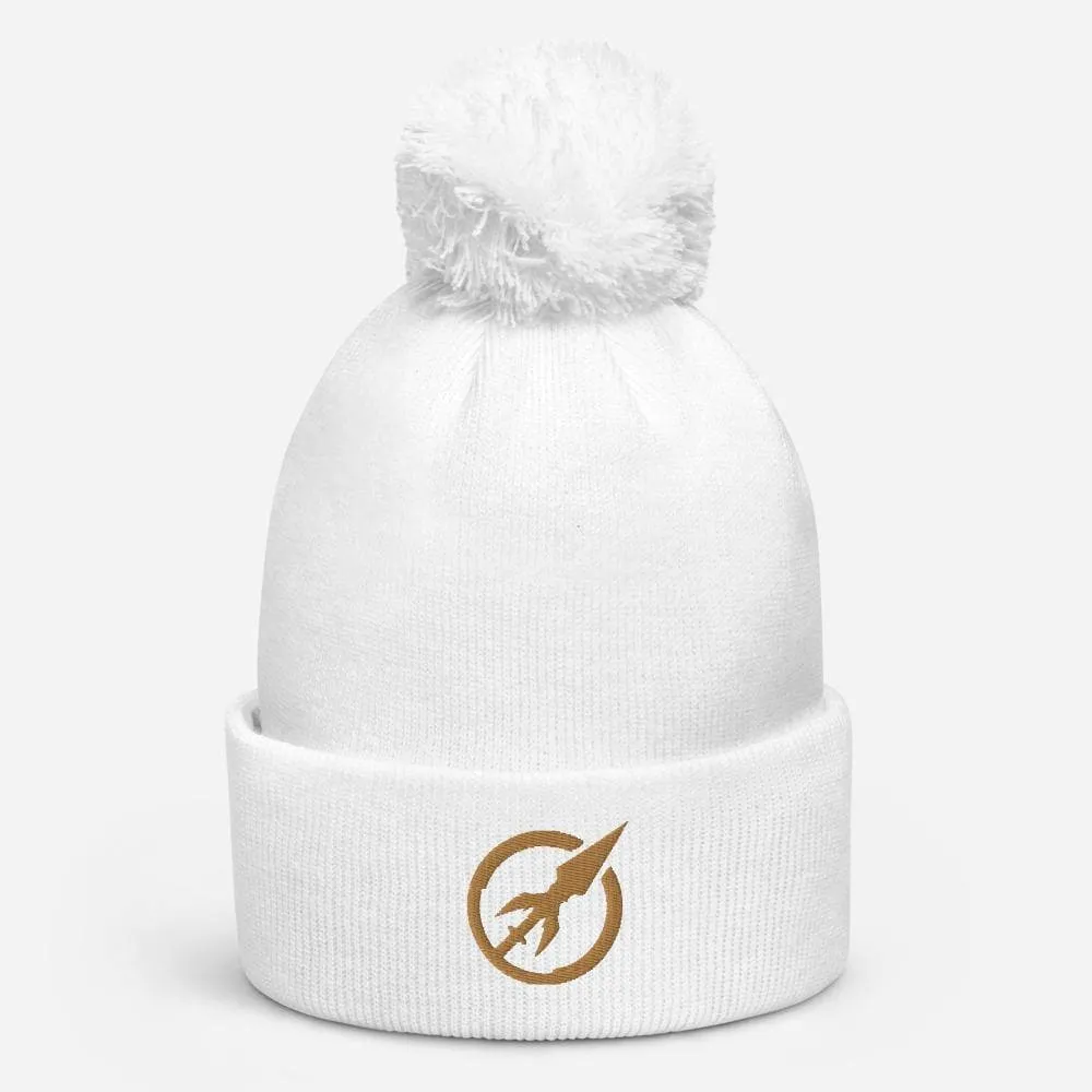 Swordsfall Emblem Pom Pom Beanie