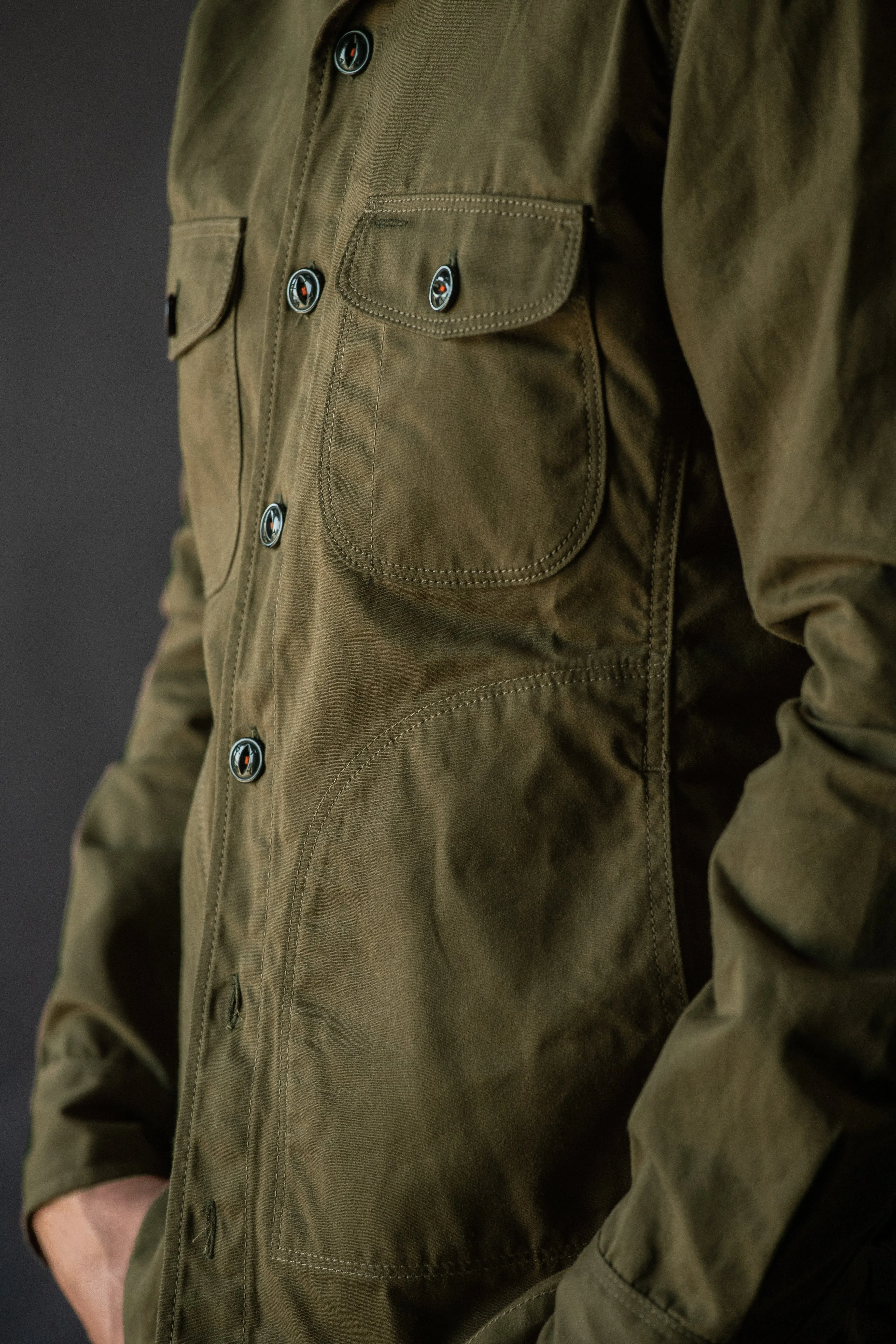 The Anvil Oxford Paraffin Wax Jacket - Military Green