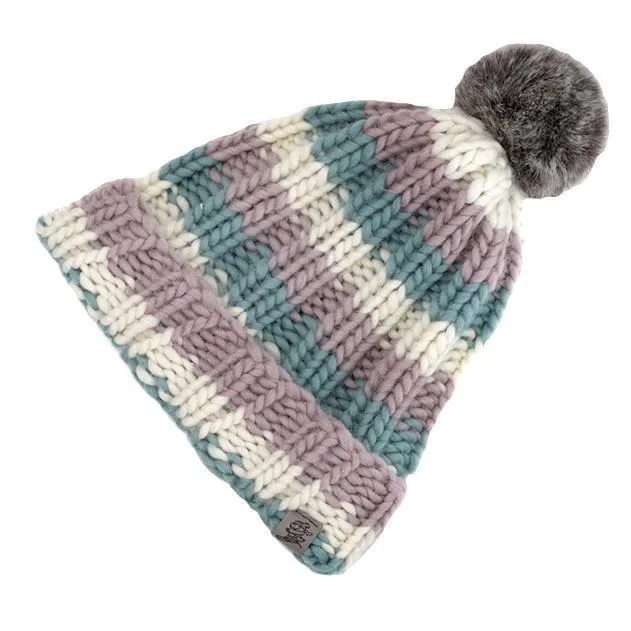 Three Colour Stripe Ribbed Beanie | Design Your Own Hat