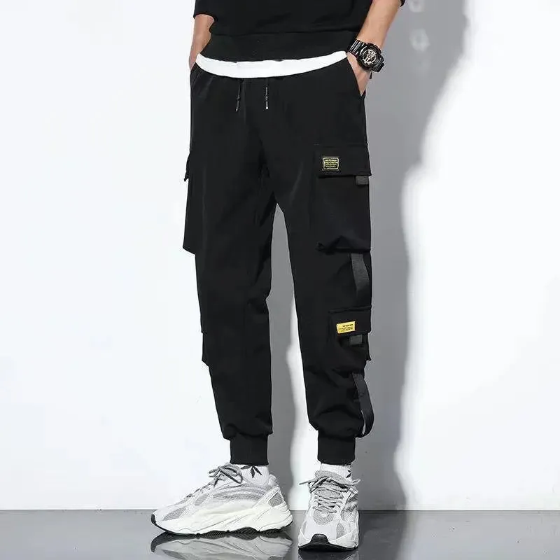 Trendy Solid Color Pants | Multi Flap Pocket Men's Cargo Pants