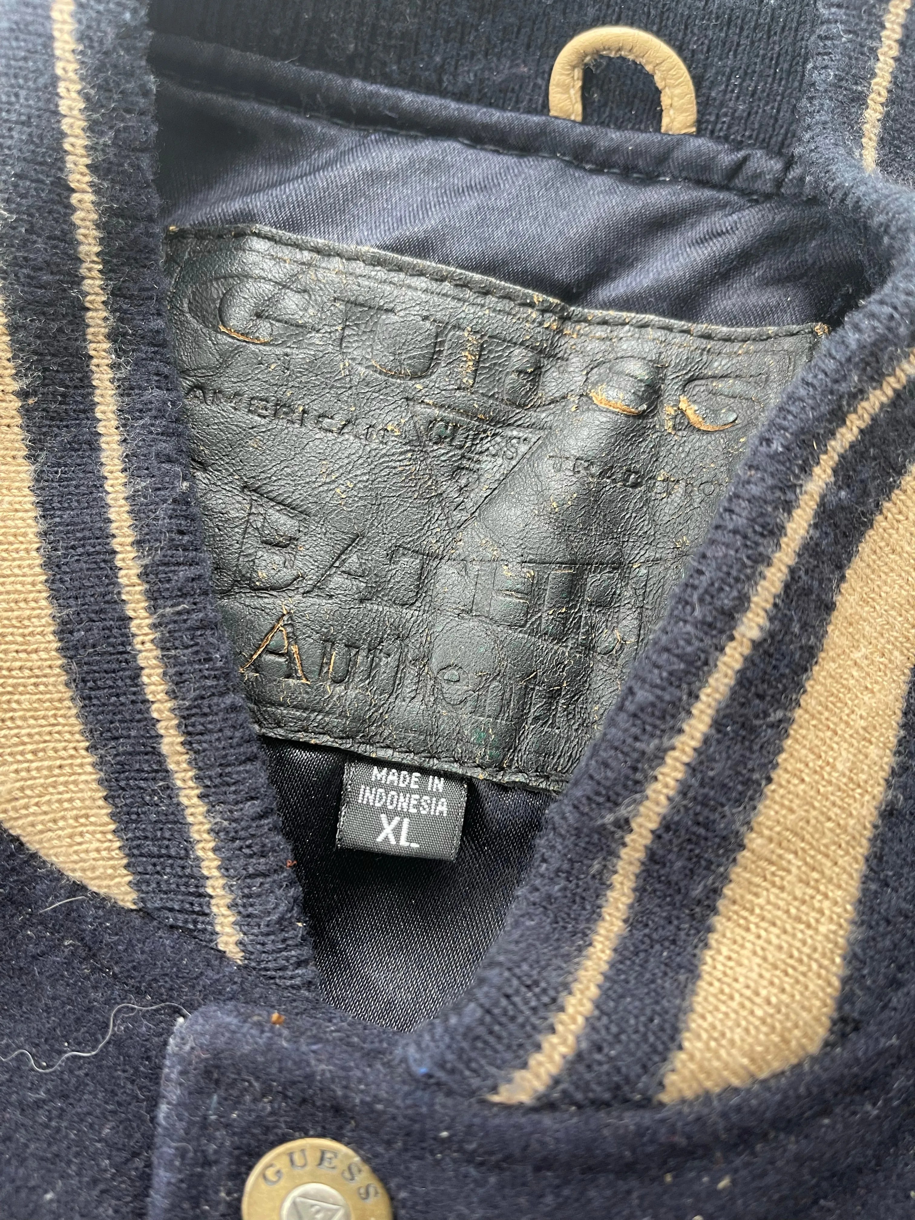 Vintage Guess Jacket Letterman Jacket XL