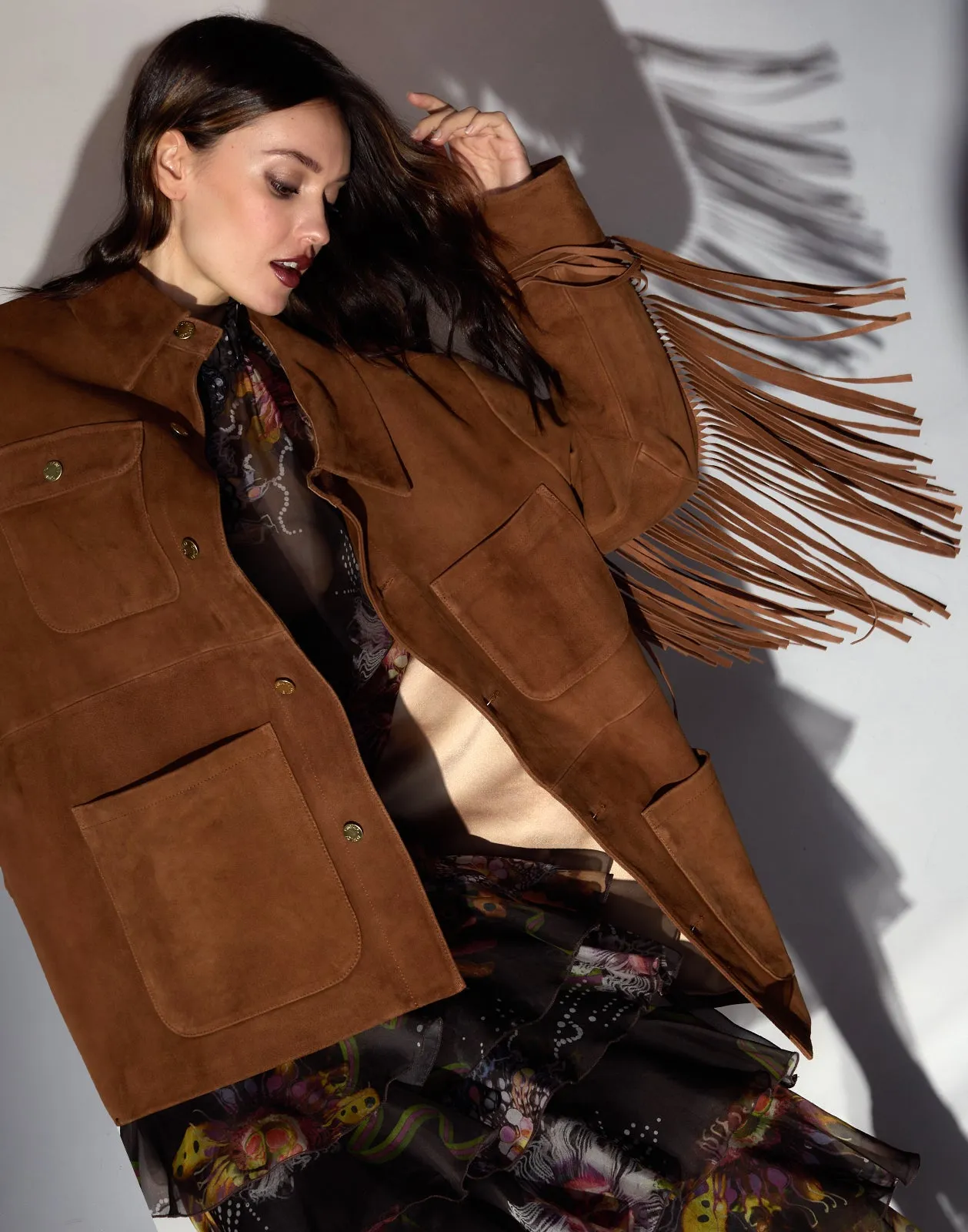 Westward Fringe Suede Jacket